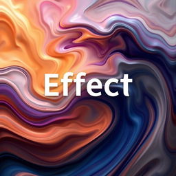An abstract representation of the concept of 'Effect', featuring swirling colors and dynamic movements that illustrate change and transformation
