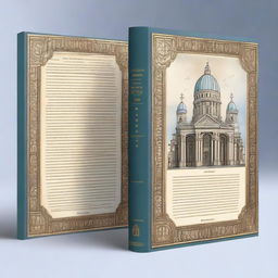 A high-quality digital art showcasing the front and back cover of a book on the history of Christianity