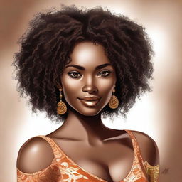 The high-quality illustration now portrays Emily with distinct Caribbean, East Indian, and African features, reflecting her mixed heritage