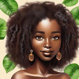 The high-quality illustration now portrays Emily with distinct Caribbean, East Indian, and African features, reflecting her mixed heritage