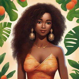 The high-quality illustration now portrays Emily with distinct Caribbean, East Indian, and African features, reflecting her mixed heritage