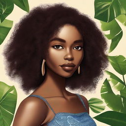 The high-quality illustration now portrays Emily with distinct Caribbean, East Indian, and African features, reflecting her mixed heritage