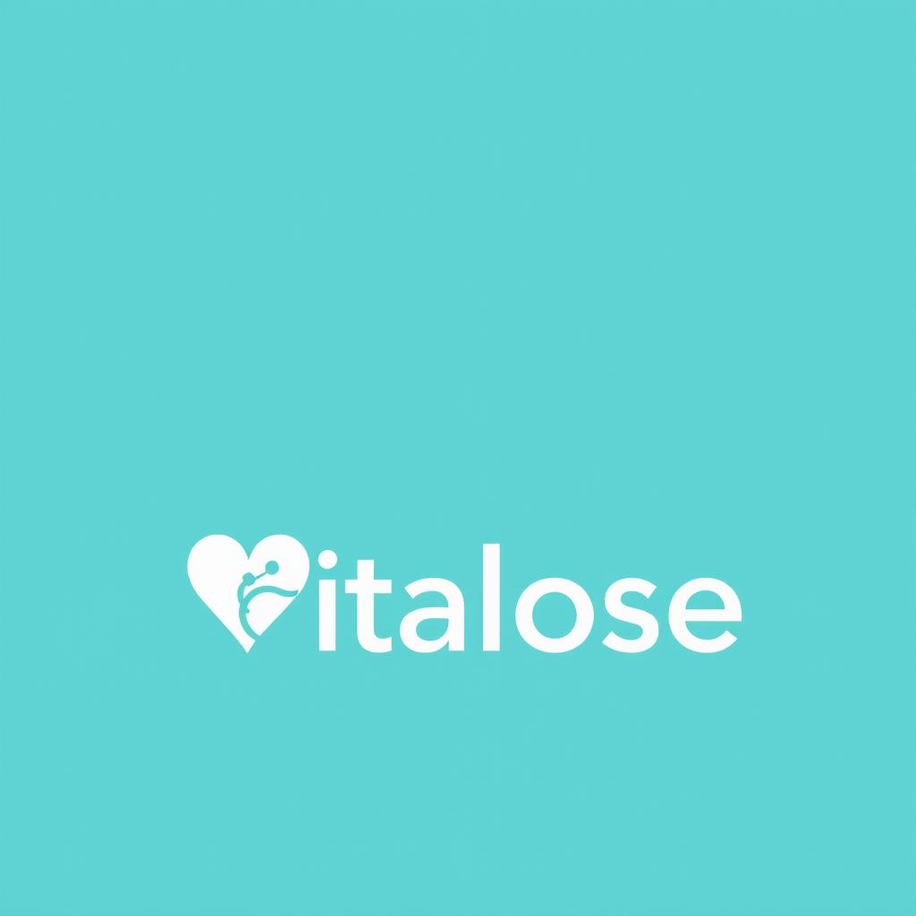 A modern and sleek logo design for a medical supply business named 'Vitalose'