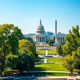 A hyper-realistic depiction of Washington, D