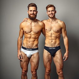 A 30-year-old gay man with a well-groomed beard, muscular body, low body fat, standing tall at 190 centimeters (approximately 6'3") and weighing 90 kilograms (approximately 198 lbs)