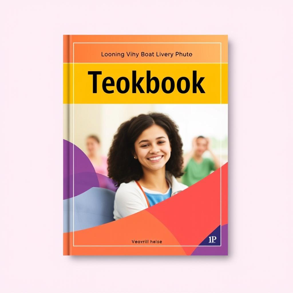 A book cover design for a textbook, featuring a vibrant and engaging layout