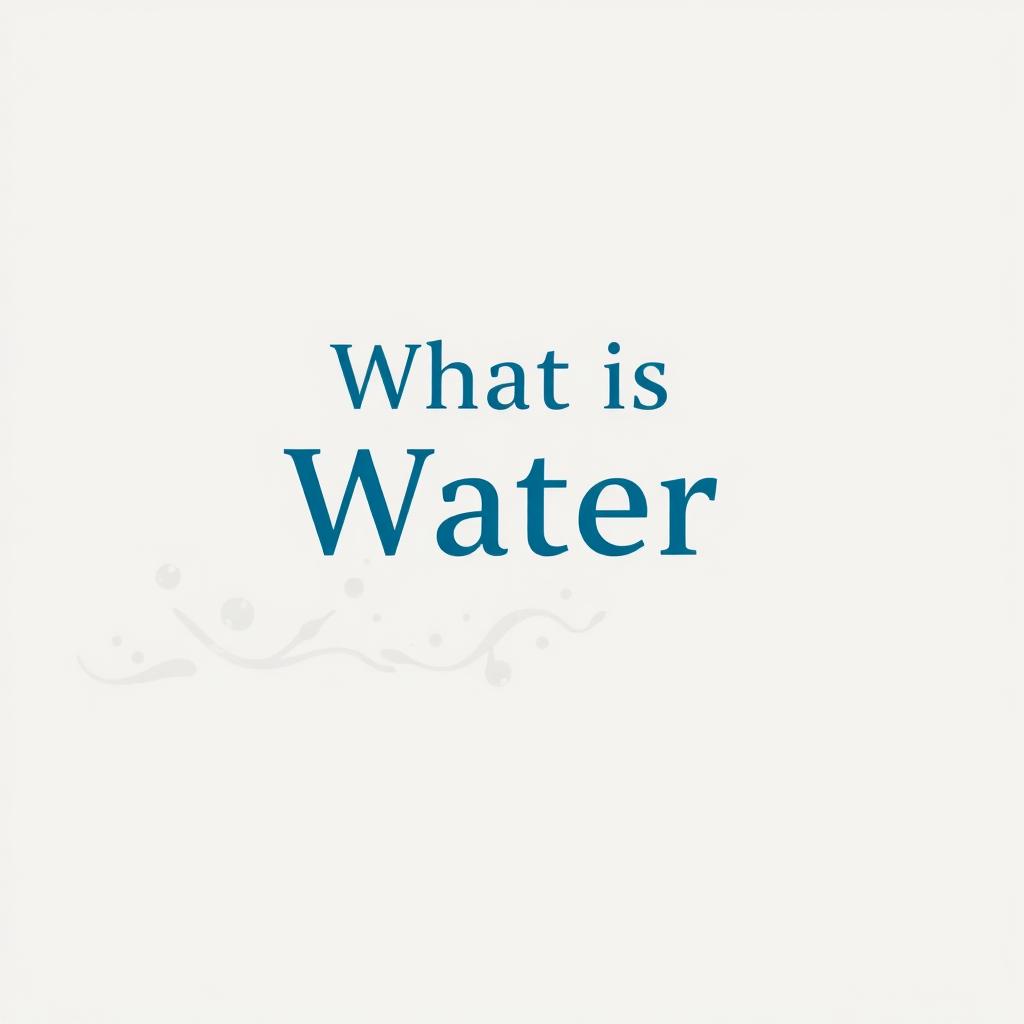 A soft, cream-colored background suitable for a text overlay about 'What is Water'