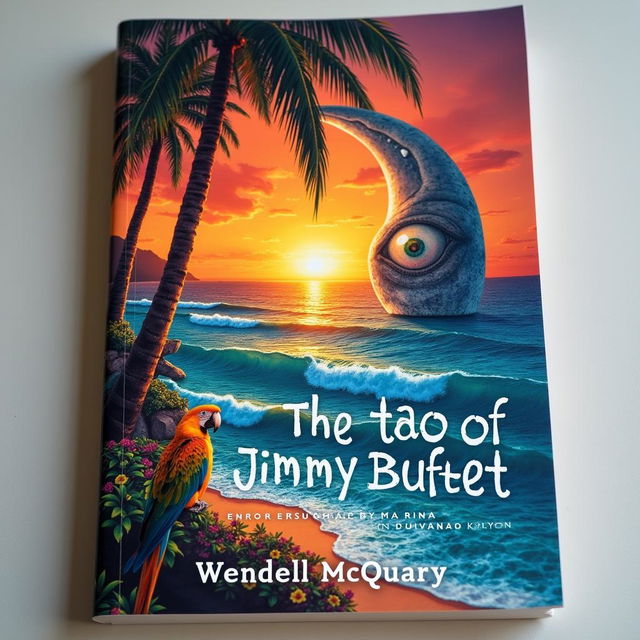 A vibrant paperback book cover titled 'The Tao of Jimmy Buffett' by Wendell McQuary