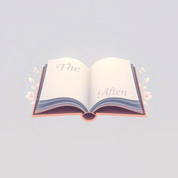 An aesthetic book icon designed for a website, featuring an open book with softly glowing pages
