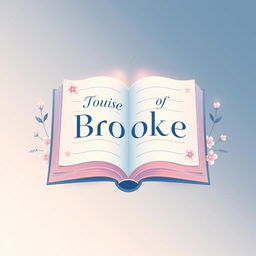 An aesthetic book icon designed for a website, featuring an open book with softly glowing pages
