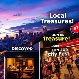 A dynamic promotional video featuring a vibrant and bustling cityscape