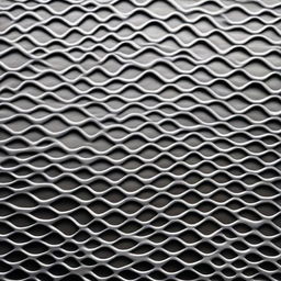 The image features a high-quality, close-up view of a web-like pattern formed by galvanized steel