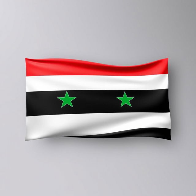 A modern interpretation of the Syrian flag, featuring vibrant colors and a sleek, contemporary design