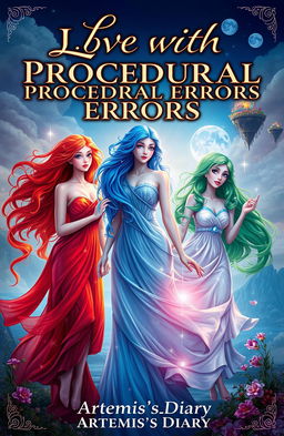 A captivating fantasy book cover for the novel titled 'Love with Procedural Errors' by Artemy_s_man