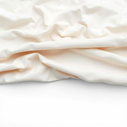 A close-up of wrinkled fabric being smoothed out and neatly arranged