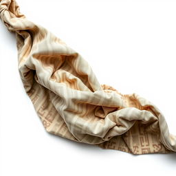 A close-up of wrinkled fabric being smoothed out and neatly arranged