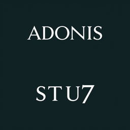 A sleek and modern logo design featuring the word 'ADONIS' prominently displayed at the top, rendered in a bold, distinctive font that exudes elegance and strength