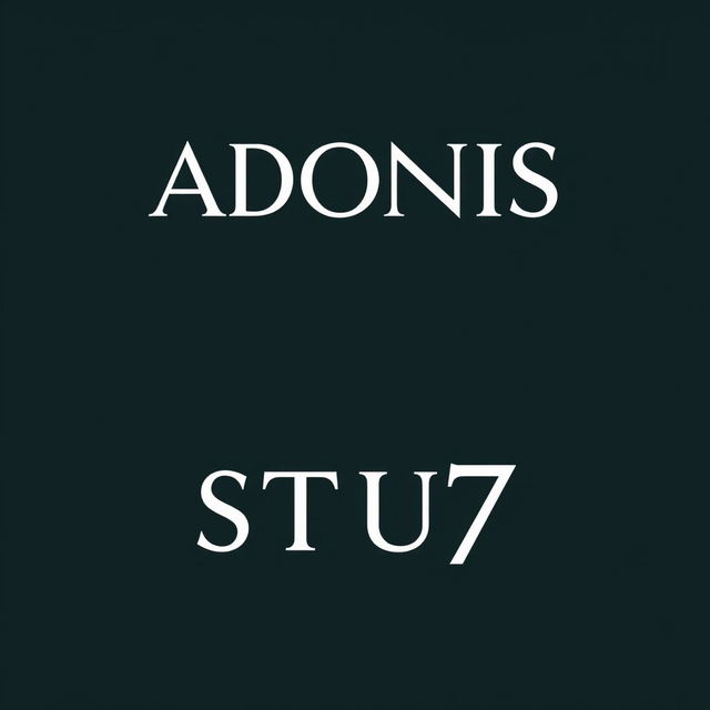 A sleek and modern logo design featuring the word 'ADONIS' prominently displayed at the top, rendered in a bold, distinctive font that exudes elegance and strength