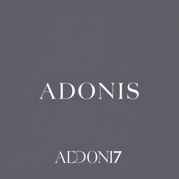 A sleek and modern logo design featuring the word 'ADONIS' prominently displayed at the top, rendered in a bold, distinctive font that exudes elegance and strength