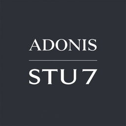 A sleek and modern logo design featuring the word 'ADONIS' prominently displayed at the top, rendered in a bold, distinctive font that exudes elegance and strength