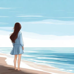 A high-quality digital art image showcasing a serene ocean scene