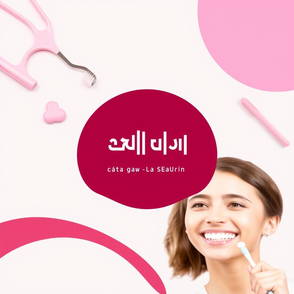An advertisement image for a dental clinic named 'عيادة الر'