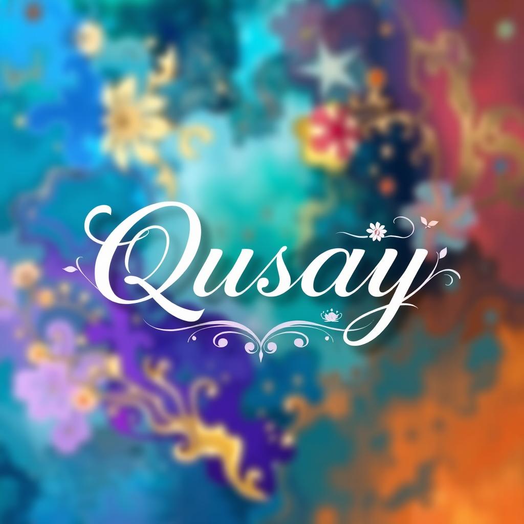 A creative and artistic design featuring the name 'Qusay' beautifully integrated into the composition
