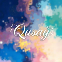 A creative and artistic design featuring the name 'Qusay' beautifully integrated into the composition
