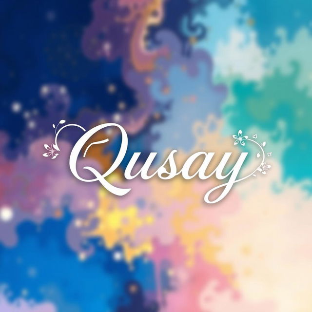 A creative and artistic design featuring the name 'Qusay' beautifully integrated into the composition
