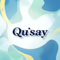 A modern and unique graphic design featuring the name 'Qusay' in a stylish and artistic font