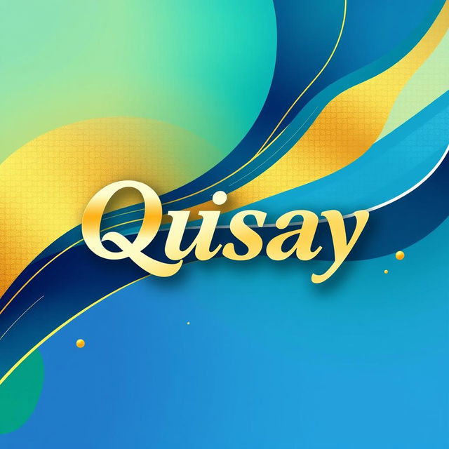 A modern and unique graphic design featuring the name 'Qusay' in a stylish and artistic font