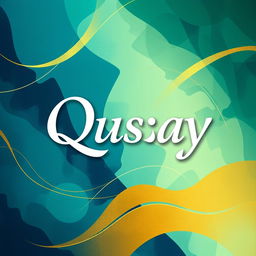 A modern and unique graphic design featuring the name 'Qusay' in a stylish and artistic font