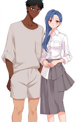 A scene featuring two girls standing together