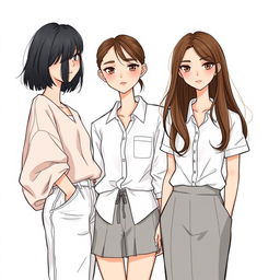 A beautifully drawn scene featuring two girls standing together