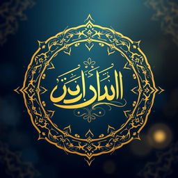 A visually striking graphic design featuring the name 'أحمد الحاتمي' in elegant Arabic calligraphy, surrounded by intricate geometric patterns and floral flourishes