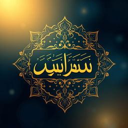 A visually striking graphic design featuring the name 'أحمد الحاتمي' in elegant Arabic calligraphy, surrounded by intricate geometric patterns and floral flourishes