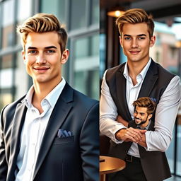 A smart, attractive man born in 1988, presenting a confident and approachable demeanor