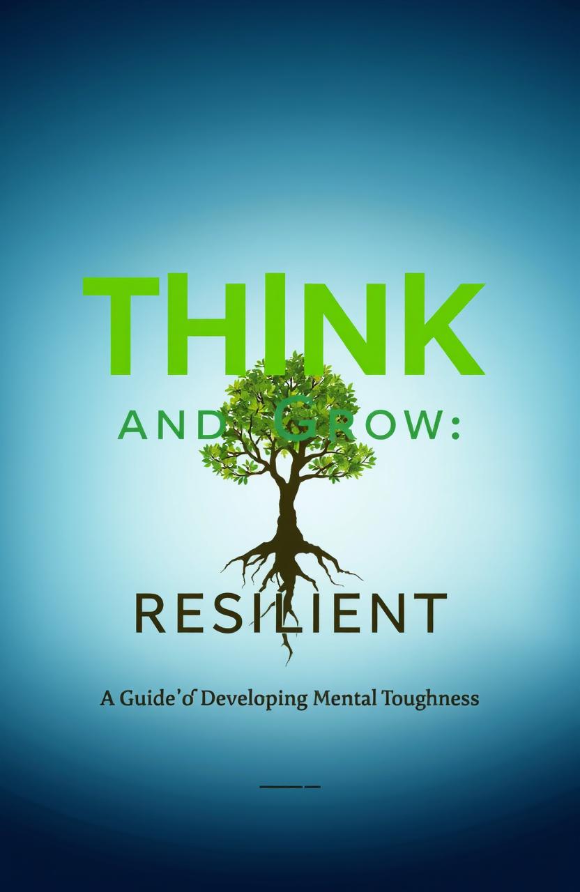 A visually striking front cover for the book "Think and Grow Resilient"