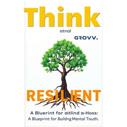 A captivating front cover for the book titled "Think and Grow Resilient"