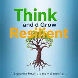 A captivating front cover for the book titled "Think and Grow Resilient"