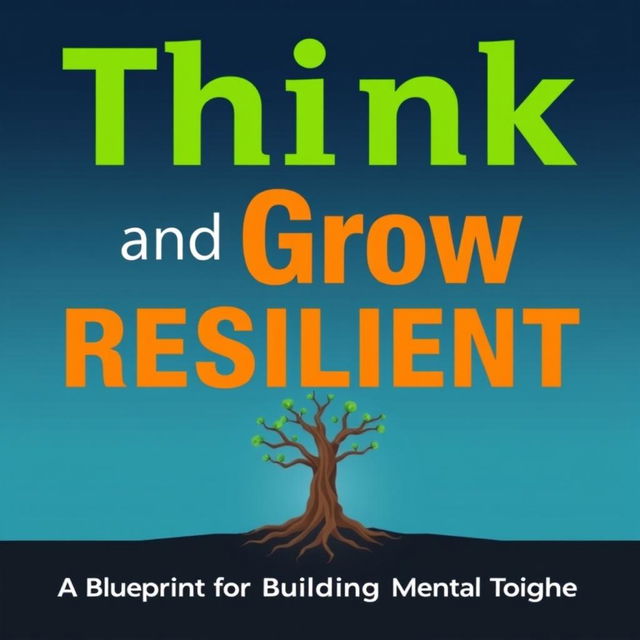 A captivating front cover for the book titled "Think and Grow Resilient"