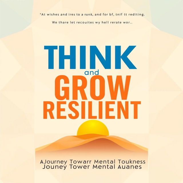 An eye-catching front cover design for the book titled "Think and Grow Resilient"