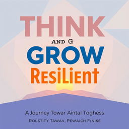 An eye-catching front cover design for the book titled "Think and Grow Resilient"