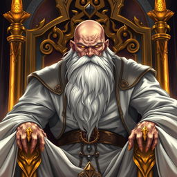 A captivating light novel cover featuring a tall, muscular old man with a commanding presence