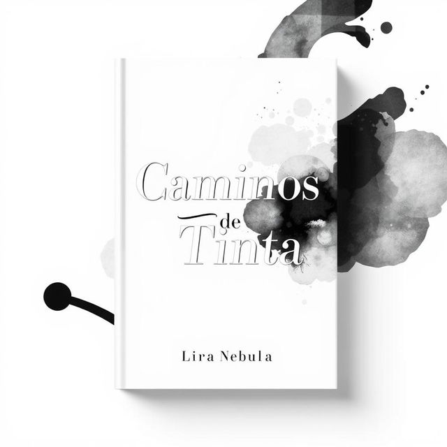 An elegant poetry book cover design dominated by a monochromatic color scheme of whites, blacks, and grays