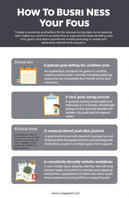 Seven innovative business ideas focused on helping individuals achieve their goals, ranging from personal development to financial success