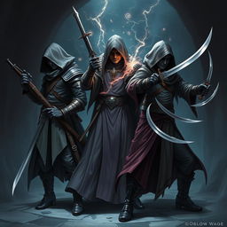 Three distinct shadow blades inspired by Dungeons and Dragons
