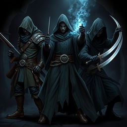 Three distinct shadow blades inspired by Dungeons and Dragons