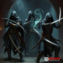 Three unique shadow blades from a Dungeons and Dragons setting
