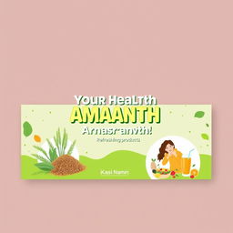 An engaging online advertising banner for a business company called 'Kasi Namin' featuring refreshing amaranth products